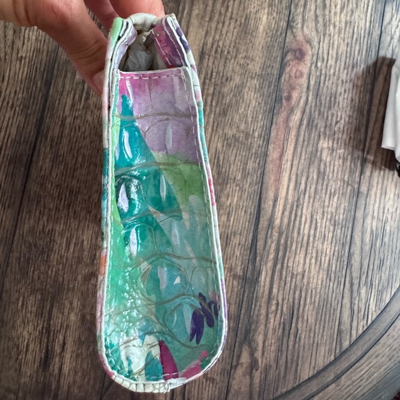 NWOT Brahmin Daisy Daylily Melbourne Leather Wristlet Clutch - Picture 9 of 14